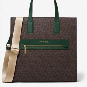MICHAEL KORS  Tote Bag Brown Logo/Green